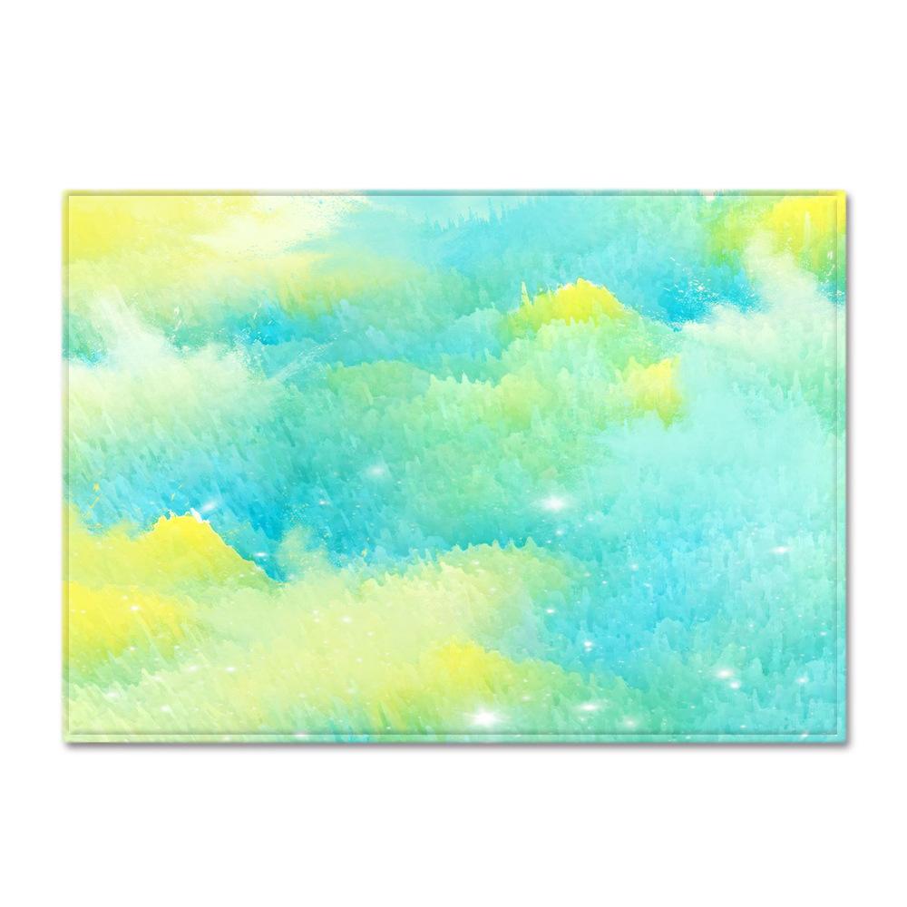 Gradual Change Large Carpet Feather Wind Bedroom Floor Mat