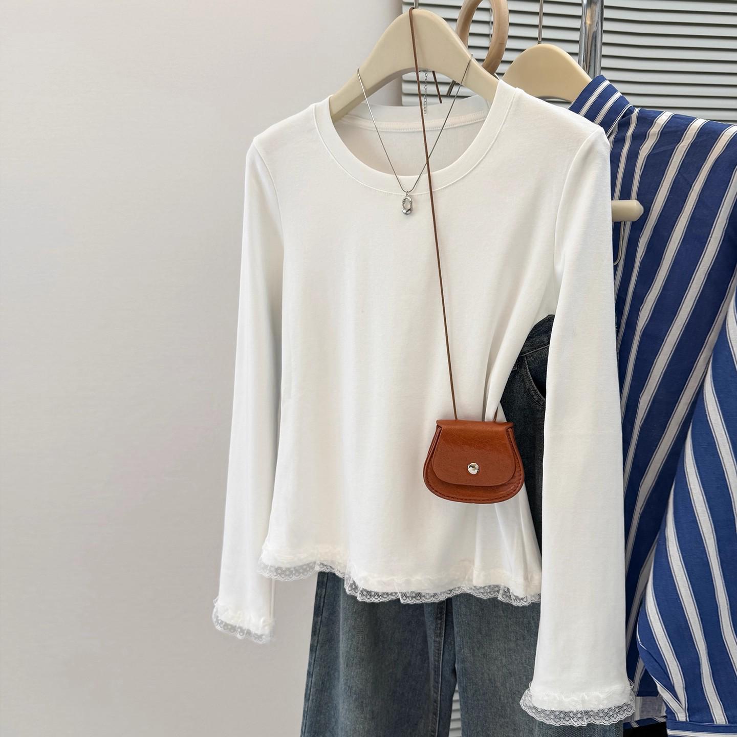 Women s Korean Style Long Sleeve Thermal Lace Top Small