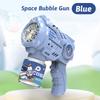 12 Hole Bubble Gun Aerospace Bubble Machine Handheld Fully Automatic Bubble Toy for Children Without Battery and Bubble Water