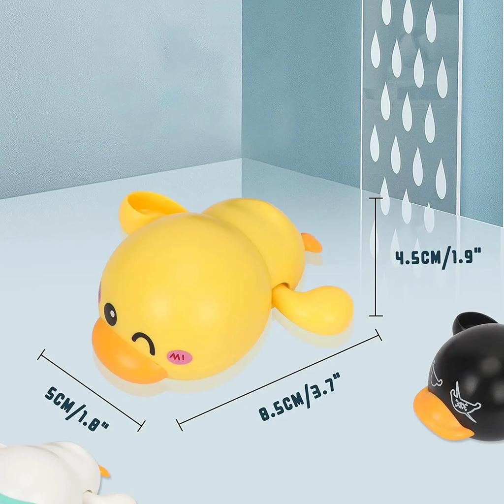 Bath Toy Clockwork Duck Toy Floating Toy Swimming Pool Water Toy Wind Up Bathtub Baby Bath Toy Gift for Kids Toddlers Birthday