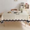 Light Luxury Atmosphere Waterproof French Retro Dining Table Mat: Table Anti-Scald Tablecloth Coffee Table Tablecloth