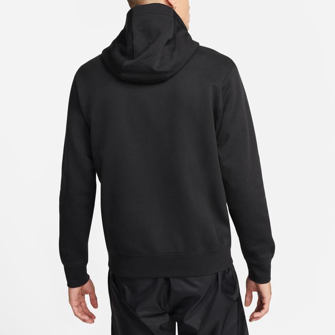 Nike Club Fleece Kangaroo Pocket Logo Print Hoodie Sweatshirt Men Tops Black DQ5153-010