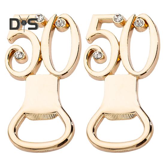 

2 шт., открывалка для пива из сплава, инкрустированная стразами, отличная открывалка для пивных бутылок для празднования свадьбы, вечеринки золотистый