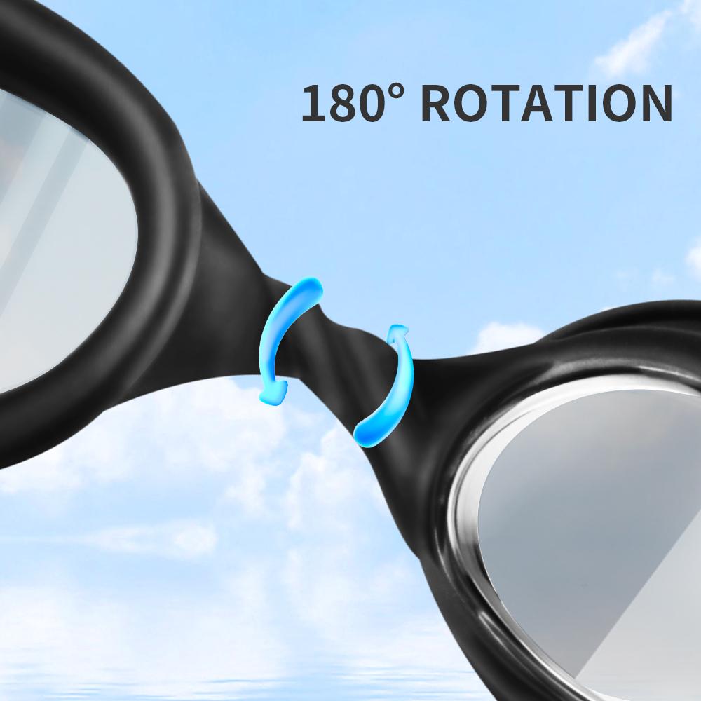Professional Adult Anti-Fog Swim Goggles with HD Wide-Angle PC Lens Adjustable Waterproof Swimming Glasses