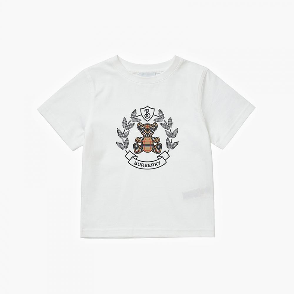 Burberry 8072328 A1464 Thomas Bear Print Kids Short Sleeve Tee