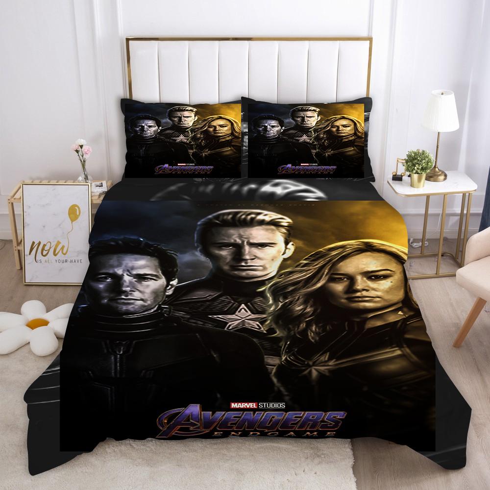 Marvel Comics Spider Man Anime Bedding Set Duvet CoverPolyester Suitable For Children And Adults 3-Piece Set