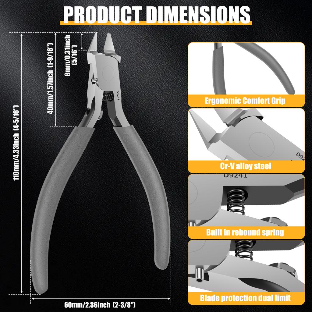 1 Stück Präzisions-Modellzange Ultra-dünne Einzelklinge Kunststoff- und Harz-Modellschneider Werkzeuge mit ergonomischem Griff für Anfänger Modelle