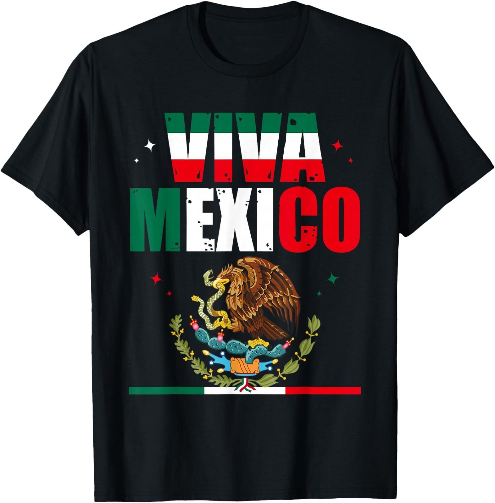 Viva Mexico Flag Mexican Independence Day Men T-Shirt S