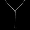 Simple Classic Fashion Stick Pendant Necklace Hollow Girl Long Link Chain Square Copper Necklaces Strip Jewelry For Women