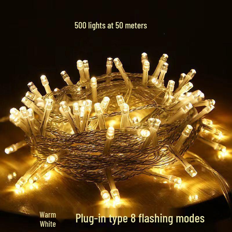 Spring Festival LED Starburst String Lights - Waterproof, Colorful, Flashing Decorative Lights for Dorms & Rooms