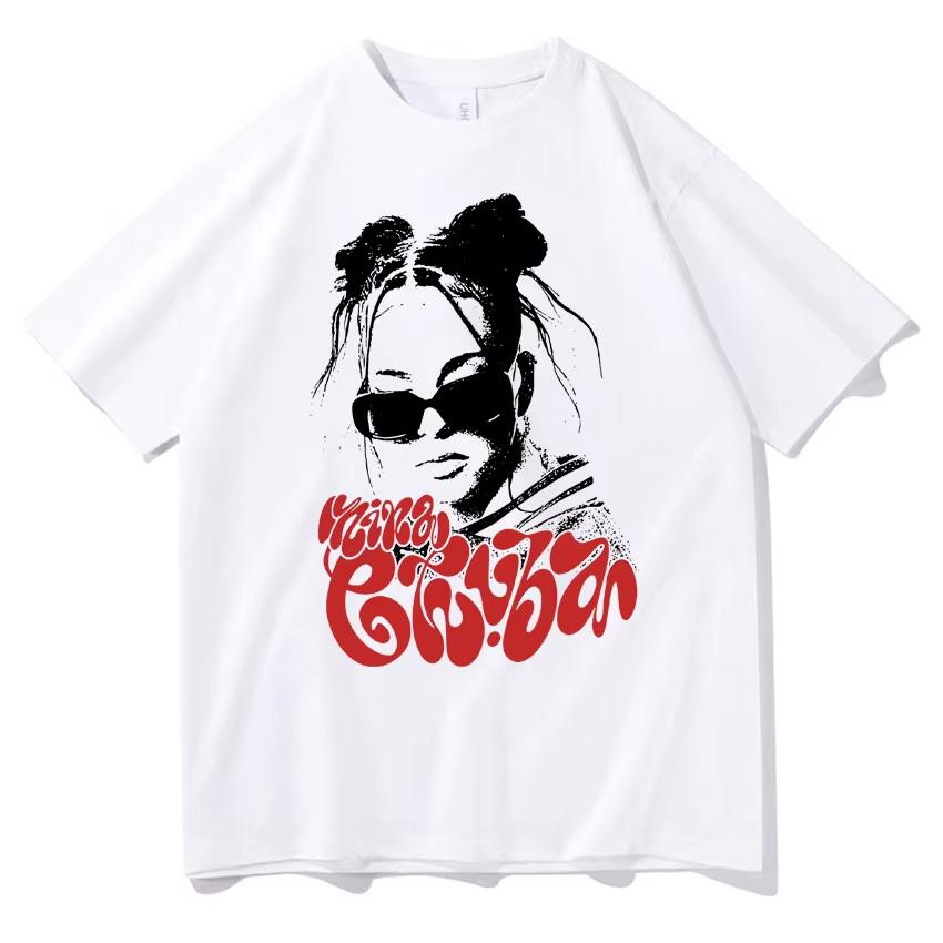 2026 Wiosna i lato nowa góra Nina Chuba Wysokiej jakości Street Czysta bawełna Koszulka z nadrukiem Modny T-shirt Luksusowy Casual y2k ins