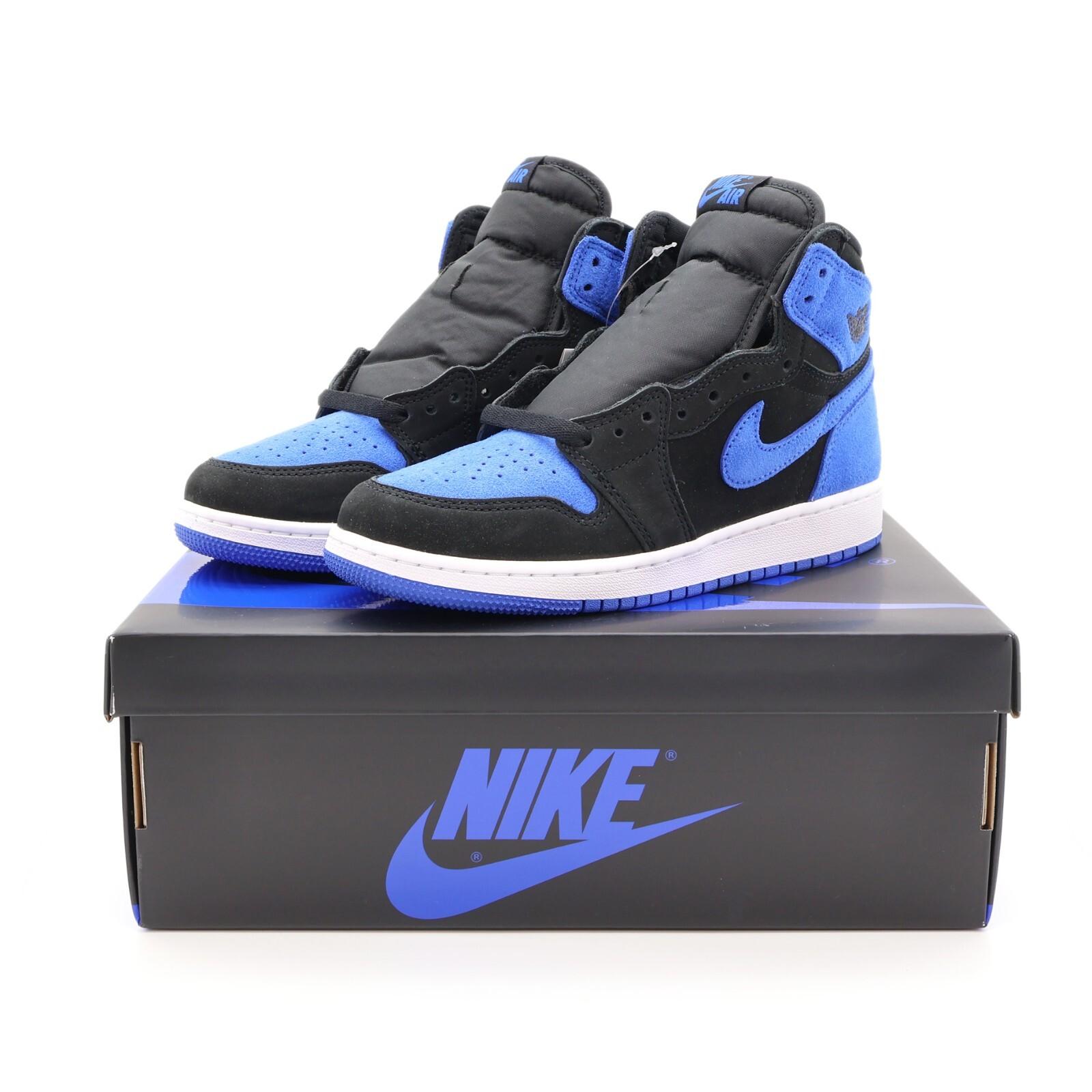 FD1437-042 Nike GS Air Jordan 1 Retro High OG Royal Reimagined Blue Black 4Y