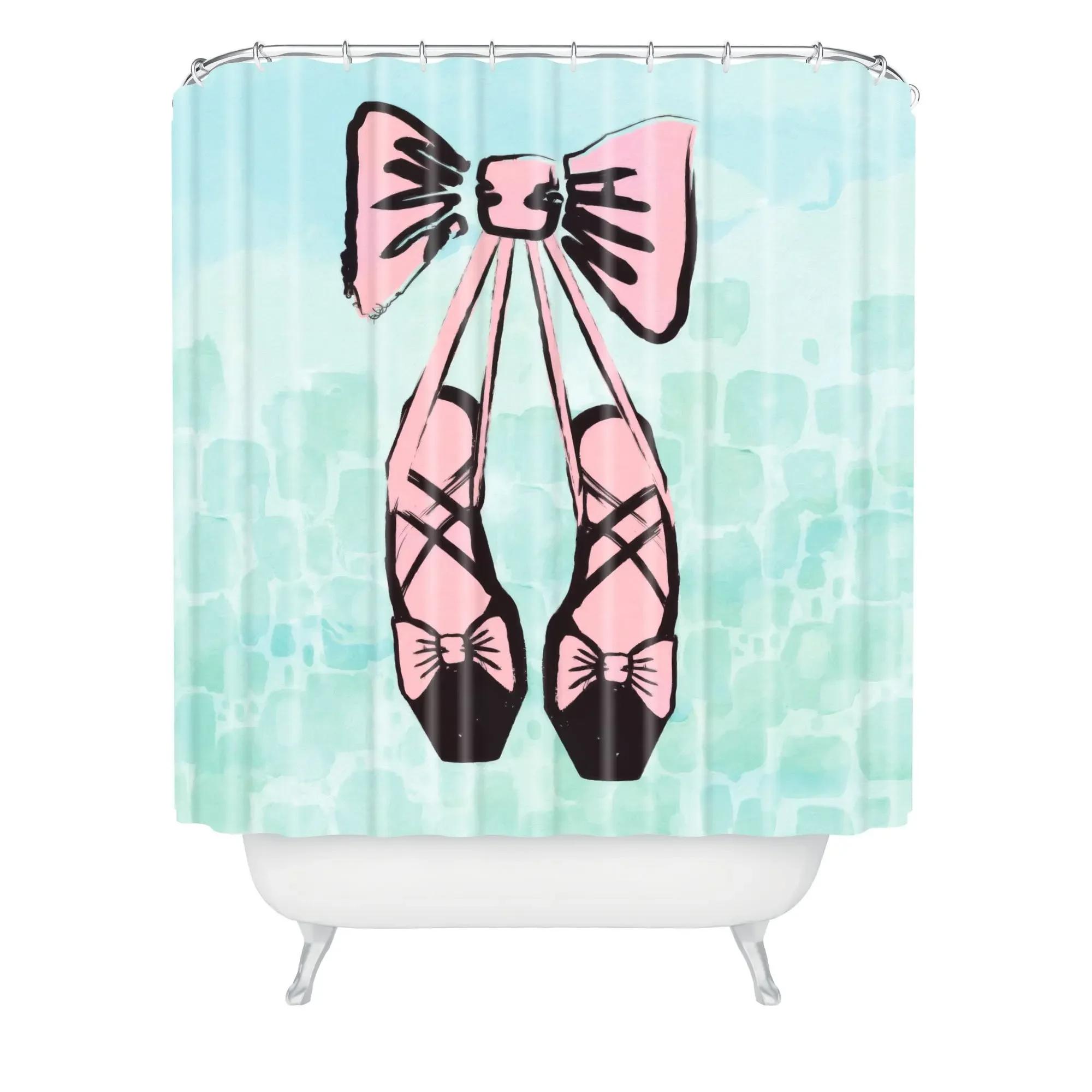 

Балерина силуэт занавеска для душа абстрактный магический танец изобразительное искусство занавеска для душа водонепроницаемая ткань декор для ванной экран для ванны W90xH180cm