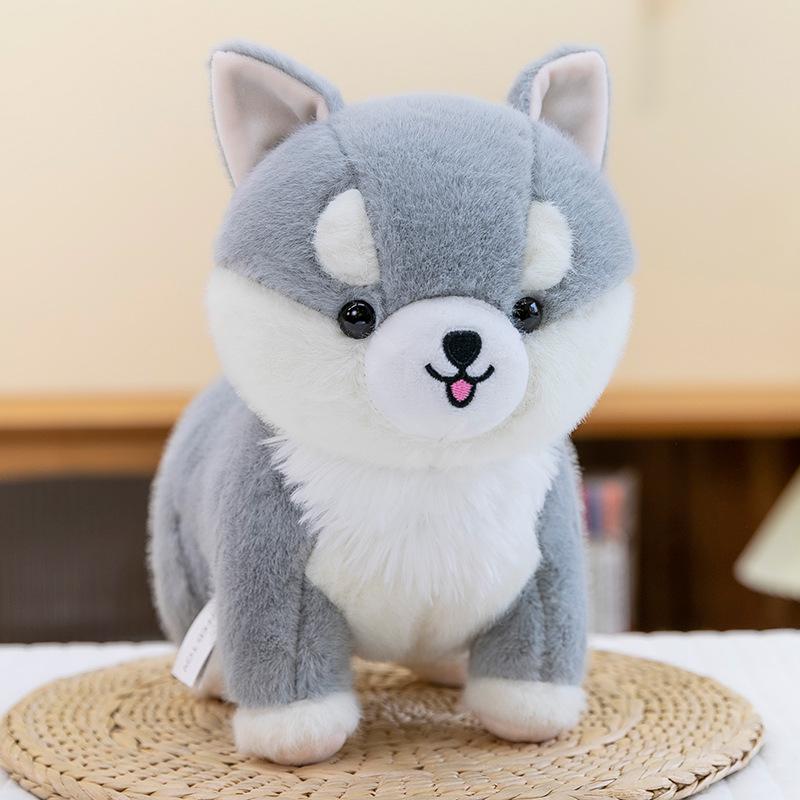 

Corgi Dog Plush - Pastoral Heart Butt Puppy Birthday Gift 32 cm [0.23 kg] серый