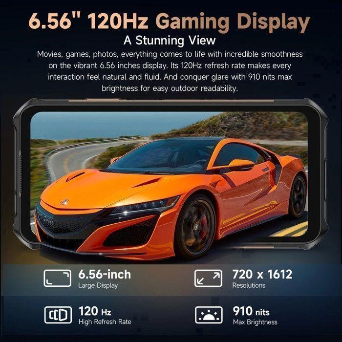 Teléfono Inteligente Robusto 5G Ulefone Armor X16 Pro 16GB+256GB 6.56" 10360mAh 64MP Teléfono Portátil Android 15 Doble SIM/NFC/GPS Negro - Muy buen estado