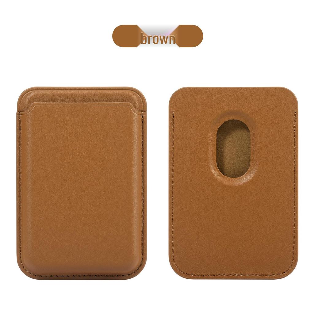 Porte-cartes en cuir MagSafe pour iPhone 17/16/15 - Pochette magnétique résistante