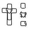 100Pcs Metal Heart Cross Paper Clips Bible Study Supplies Cross Paperclips Christian Bookmarks Journaling Memo Planner Document
