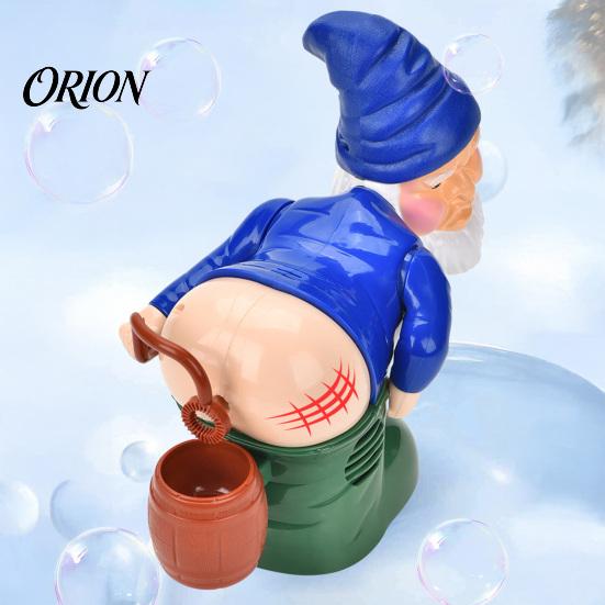 Santa Farting Bubble Maker Christmas Automatic Blower, Musical Machine with Flashing Lights, Gnome Battery Operated for Kids Snowman Funny Sound Party
