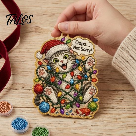 Creative Craft Activities for Families Christmas Hanging Faux Pearl Art Kit Adult, DIY Bead Crafting Supplies Painting Ornament, Handmade Holiday Set