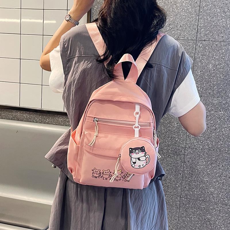 Schoolbag Cute cartoon two-piece set Large capacity backpack School bag Kindergarten backpack Printed cartoon casual canvas backpack