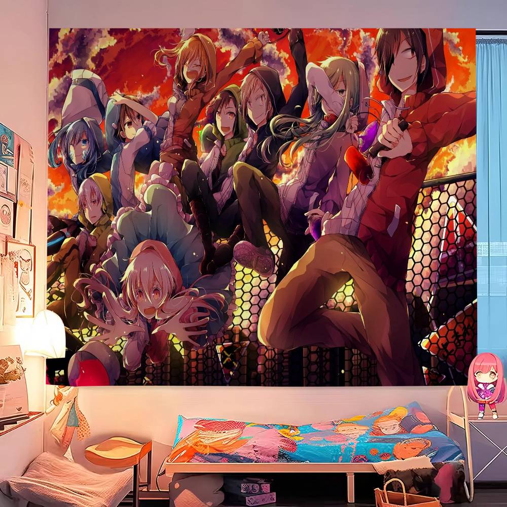 Anime Kagerou Project Cartoon Tapestry Art Science Fiction Room Home Decor Wall Hanging Sheets