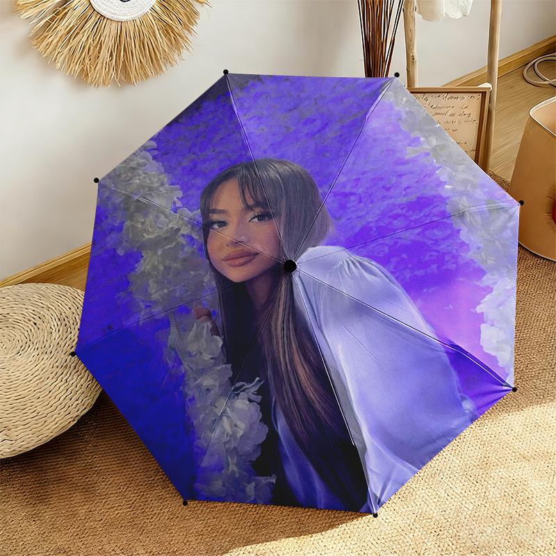 1pc Ayliva's Personal Photobook Umbrella Portable Folding Umbrella Iron Frame Hole Bone Structure Outdoor Home Umbrella