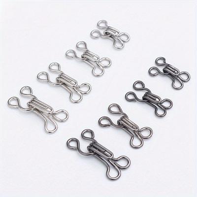 100 Paare Nähhaken und Ösenverschluss für BH Kleidung Hosen Rock Nähen DIY Handwerk Silber