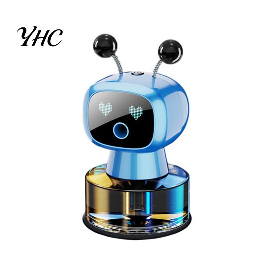 Car Fragrance Diffuser Smart Air Freshener Aromatherapy 3 Modes Adjustable Long-Lasting Robot-Shaped Design Essential Oil Stylish Accessory