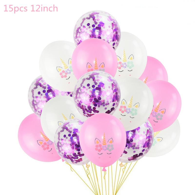 1 Set Einhorn Partyballons Geburtstagsballon Einhorn Dekoration Latex Konfetti Ballon Geburtstagsfeier Dekoration Ballons Kinder