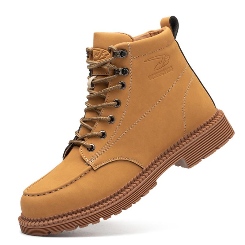 Nejnovější voděodolné pánské kožené boty ocelová tužinka bezpečnostní pracovní obuv proti rozbití nezničitelná konstrukce svářečské boty