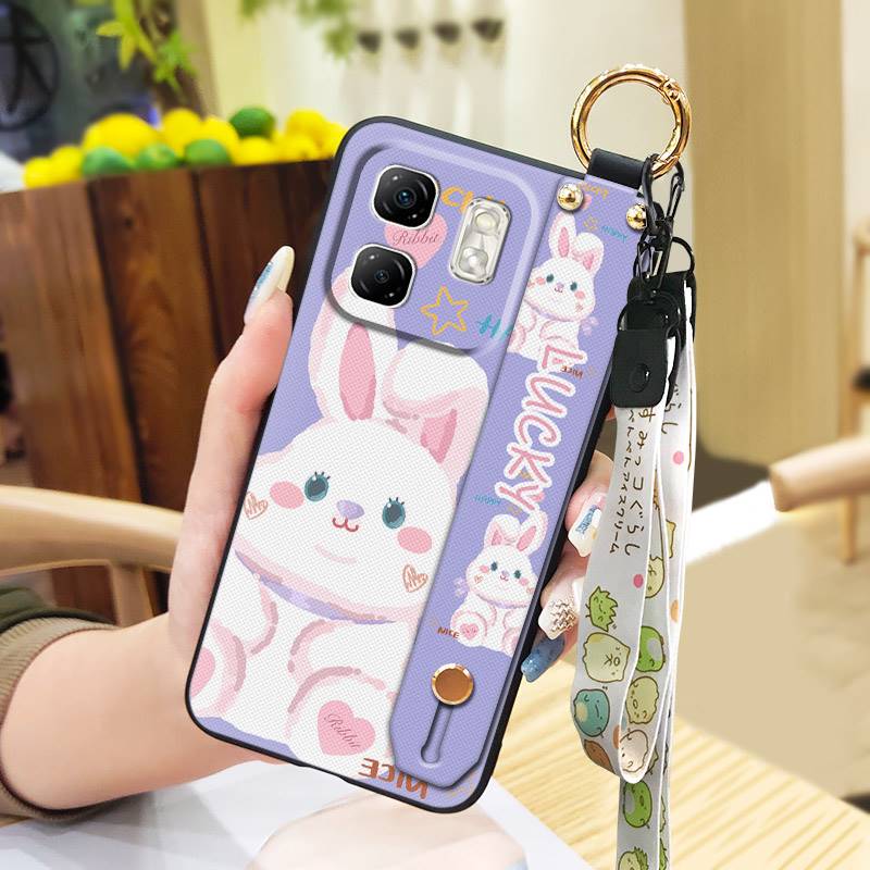 Shockproof Fashion Design Phone Case For infinix Hot50i/Smart9/X6531/X6532 Durable Anti-knock Lanyard Cartoon Protective