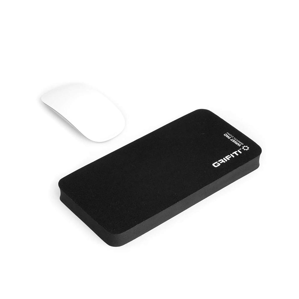 Grifiti Thick Wrist Pad 8 inch Black Mouse Keypad Compatible Wrist Rest (10x20x1.9cm)
