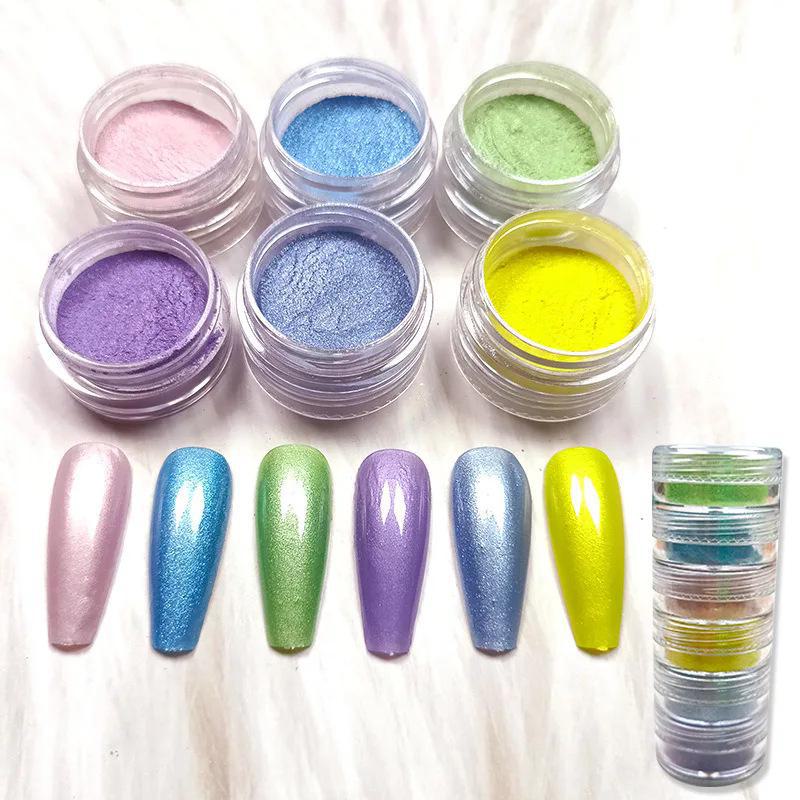 6-Color Pearl Glitter Crystal Slime Mold Kit for DIY Crafting