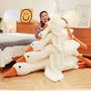 50/130cm Jouet Oie Blanche Géante Longue Peluche Rempli Réaliste Grandes Ailes Canard Câlin Oreiller Jeté Massage Coussin Petit Ami Pour Fille
