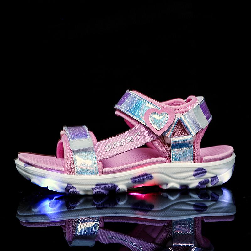 Children's Fashion Colorful Lightweight Outdoor Beach Shoes Casual Girls Sandals Slippers Princess Shoes