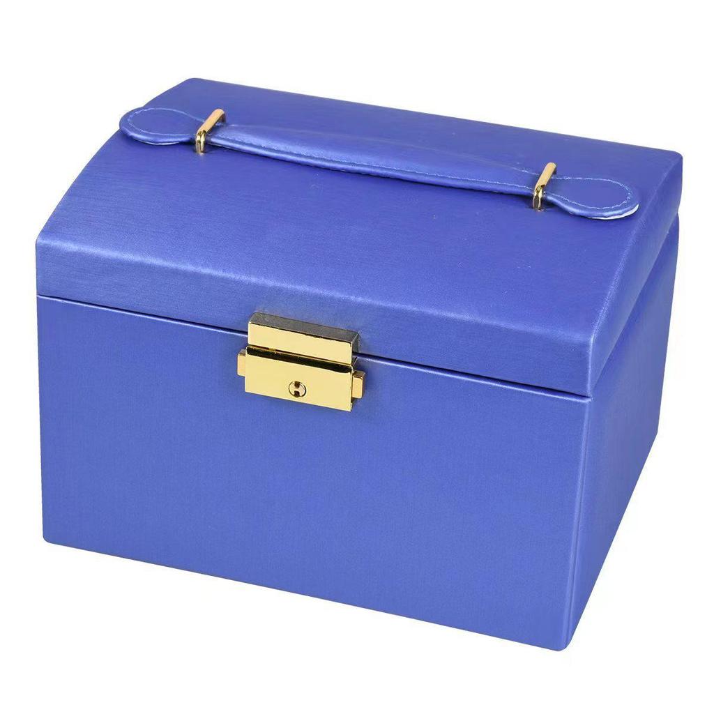 Elegant Three-Layer Jewelry Box: High-Capacity Storage for Necklaces, Earrings, and Rings