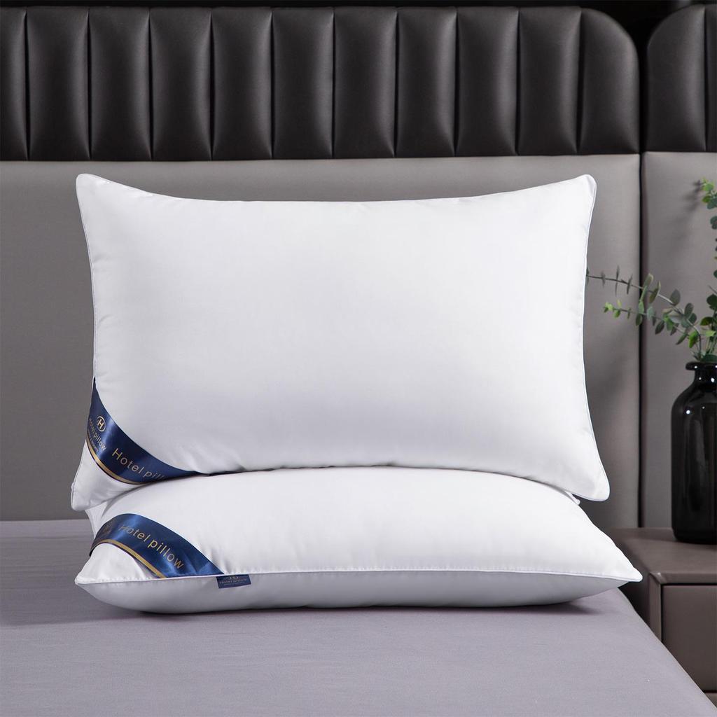 New Hotel-Style Feather Velvet Side Sleeper Pillow - Custom Solid Color for Guesthouses