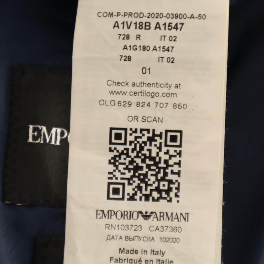 Emporio Armani Italian-made DAVID LINE suit Setup 50 Navy Men's Used