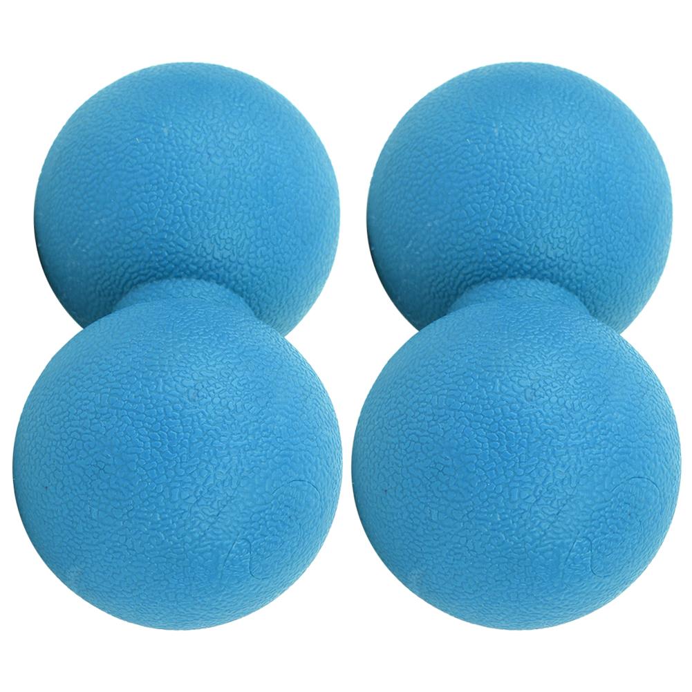 2Pcs Silicone Peanut Shape Yoga Training Muscle Relaxation Massage Ball Massagerblue Peanut Shape