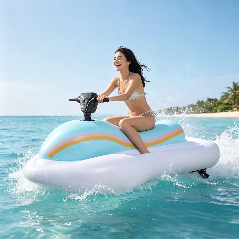 Bateau à moteur électrique gonflable pour adultes – Système de propulsion de motomarine transfrontalier