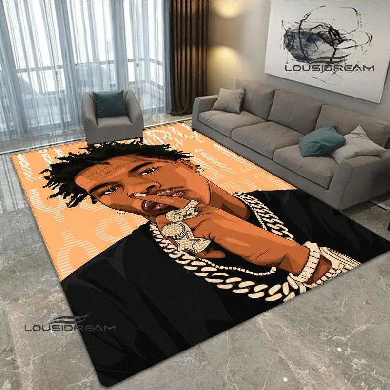 2026 Hip-hop singer Lil Baby carpet Non-slip carpet Yoga mat carpets for living room area rug Door pad anime rug birthday gift