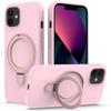 For iPhone 11 Magnetic Case with Ring Kickstand PC+Silicone Drop-Proof Phone Cover