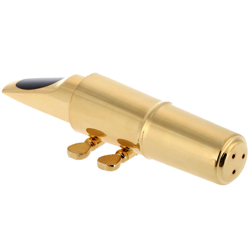 Jazz Alto Sax Saxophone 7C Mouthpiece Metal with Mouthpiece Patches Pads Cushions Cap Buckle Gold Plating