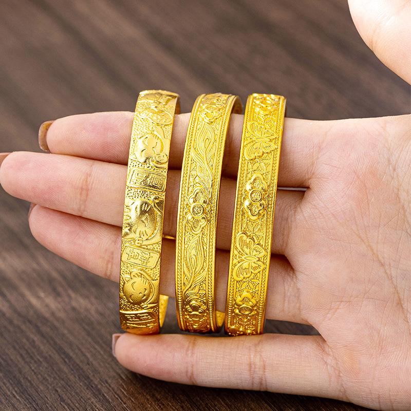 Palace Style Filigree Phoenix Tail Butterfly Auspicious Cat Bracelet Women's Hand Jewelry Bracelet