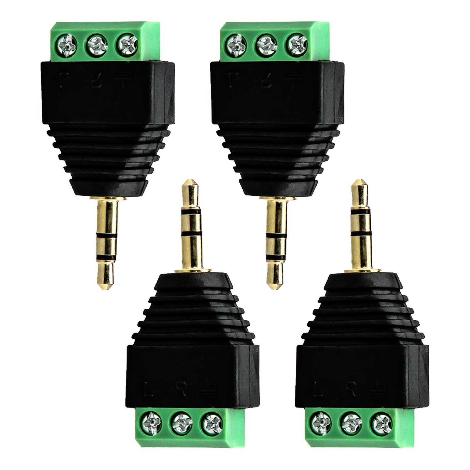

Double Track Headphone Replacement Adapter 3.5mm Male To Screw Terminal Female Adapter for Quick Solderless Connections