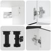 7 Piece Kitchen Cabinet Set Lucca Black Particleboard