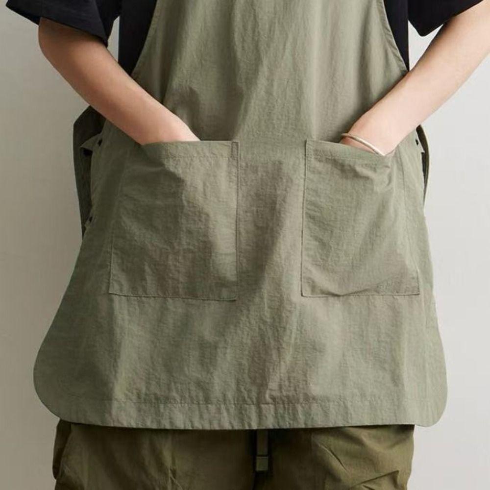 Solid Color Work Clothes Sleeveless Workwear Creative Baking Cooking Aprons  Kitchen Accessories