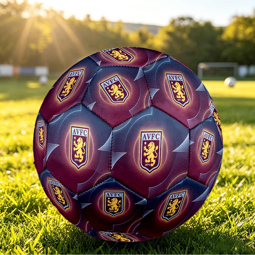 Aston Villa FootballPrinted Size 5 Soccer Ball, Anti Slip Adult Match Football Souvenir for Football Fans