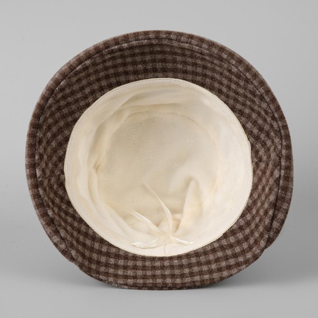 Autumn and Winter New Bow Foreign Gas Bucket Hat Women's Versatile Wool Temperament Basin Hat Mother Warm Hat