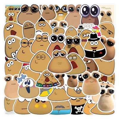 55 Adesivos de Grafite Pet Alienígena Pou Adesivos Decorativos para Patinete Laptop Adesivos DIY